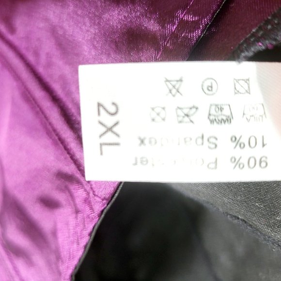 NEW ADORE ME Purple Corset Black Lace Top LARGE 2XL XXL Slimming Curvy Lingerie - Picture 9 of 11